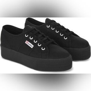 NWT Superga Women’s 2790 Black Fashion Sneakers in size 9.5